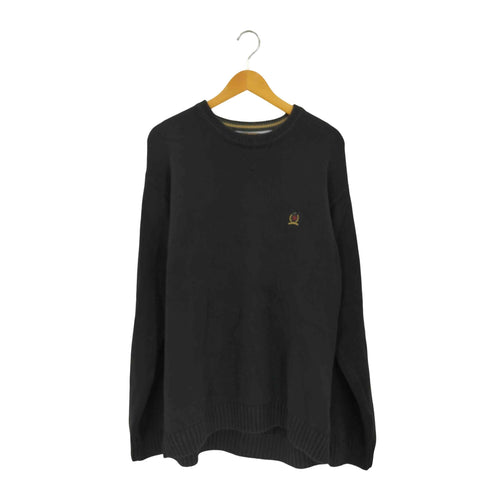 トミーヒルフィガー TOMMY HILFIGER 90s-00s クルーネック コットン ニットセーター メンズ import:XL